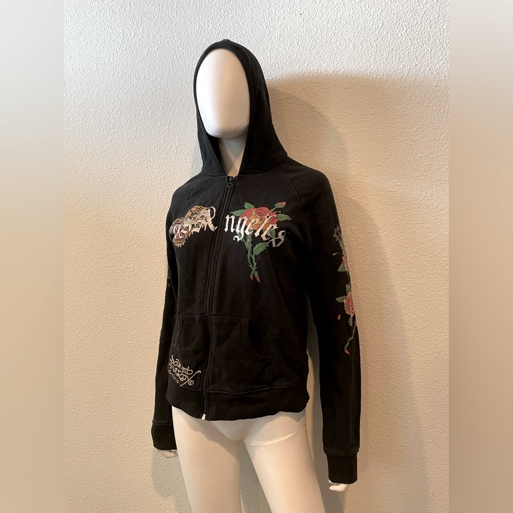 ED HARDY PRINTED JACKET + HOOD